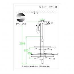 Изображение продукта Подвесной светодиодный светильник ST Luce Isola SL6101.423.01 